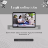 legit online jobs
