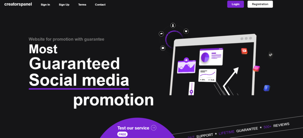 Visit the creators panel website